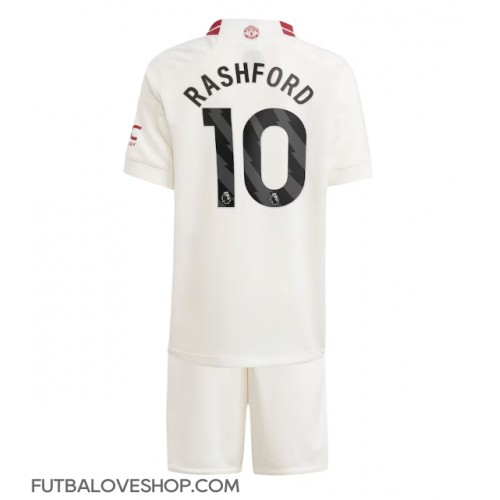 Dres Manchester United Marcus Rashford #10 Tretina pre deti 2023-24 Krátky Rukáv (+ trenírky)
